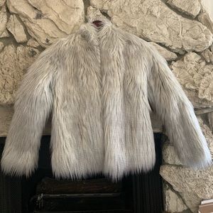 Abercrombie Kids faux fur coat